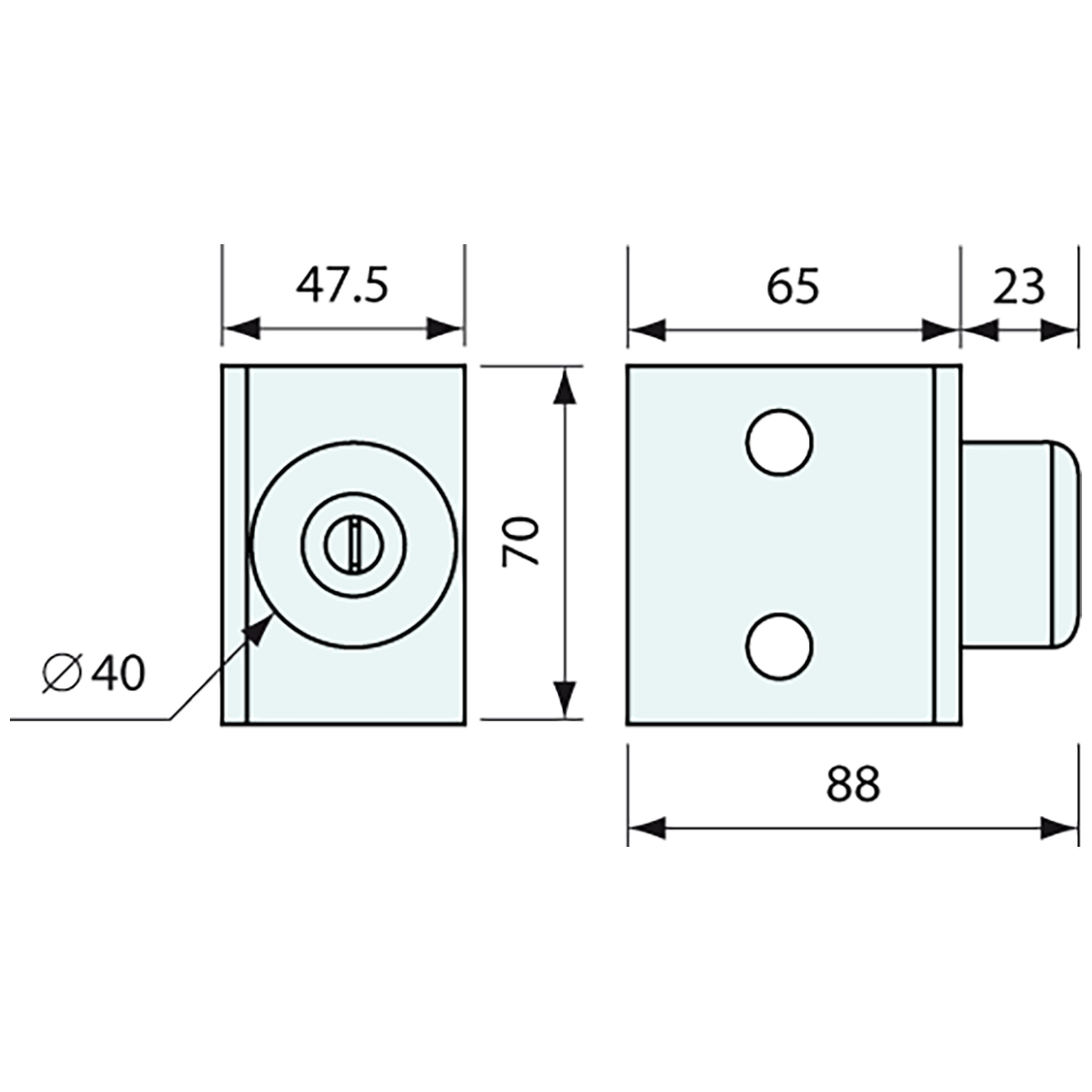 Wall Mounted Door Stop Galvanised 88mm